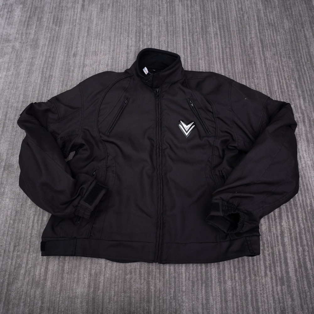 Frank Thomas Motorcycle Jacket Mens XL Black Good Removable Liner Padded